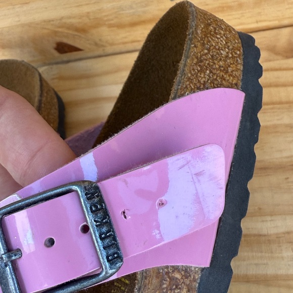 Birkenstock Gizeh Patent Leather Pink Sandal 36/5-5.5 US - Picture 5 of 7